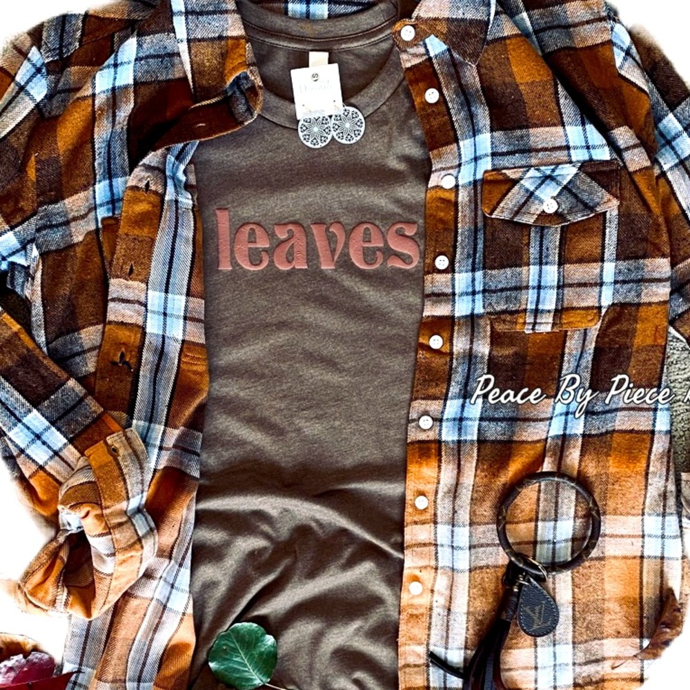 ‘Leaves’ Puff Print Tee